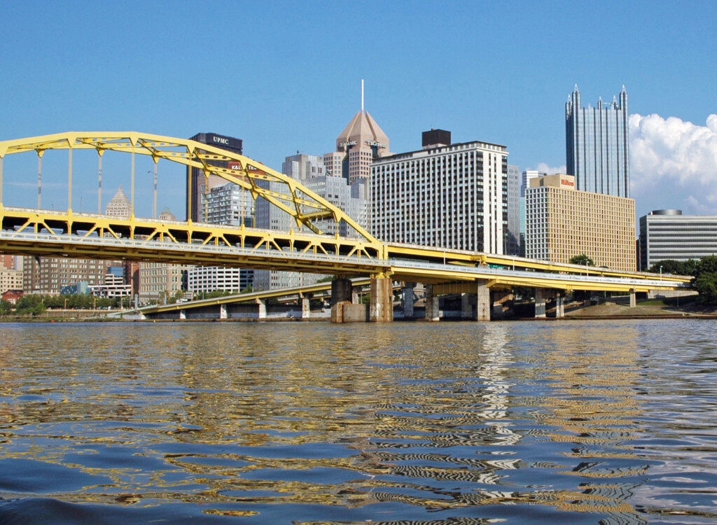 Scenic view of Pittsburgh from the Monongahela River.